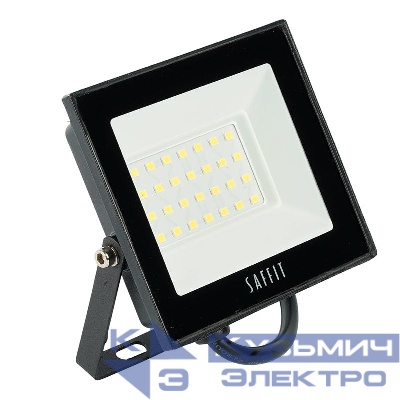 Прожектор светодиодный SFL90-30 30Вт 6400К IP65 AC230В/50Гц 2835SMD в компактном корпусе черн. SAFFIT 55065