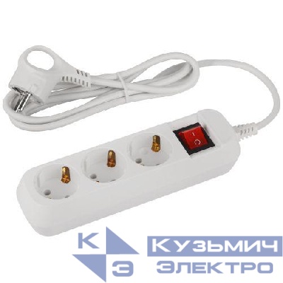 Удлинитель 3х1.5м с заземл. с выкл. ПВС 3х0.75 UDL-10-315-ES Greenline Эра Б0065051