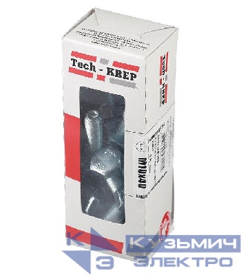 Болт с шестигранной головкой М10х40 DIN 933 оцинк. (уп.15шт) Tech-Krep/Zitar 105216