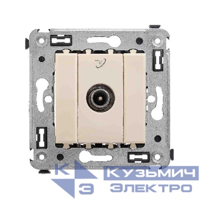 Розетка телевизионная проходная TV СП Avanti "Ванильная дымка" DKC 4405513