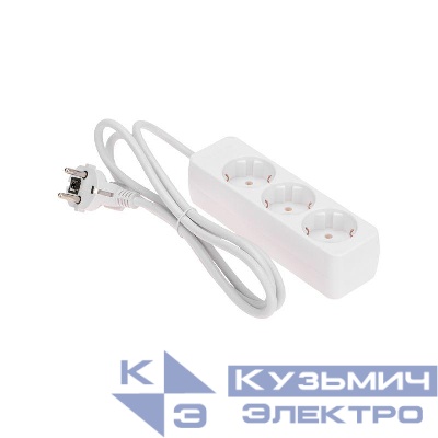 Удлинитель 3х1.5м с заземл. 3х0.75 бел. PROCONNECT 13-4208