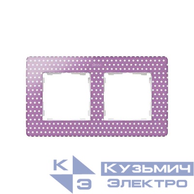 Рамка 2-м Simon82 Detail розовый горошек Simon 8200620-213