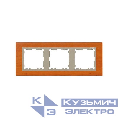 Рамка 3-м Simon82 Nature вишня/шампань дерево Simon 82937-67