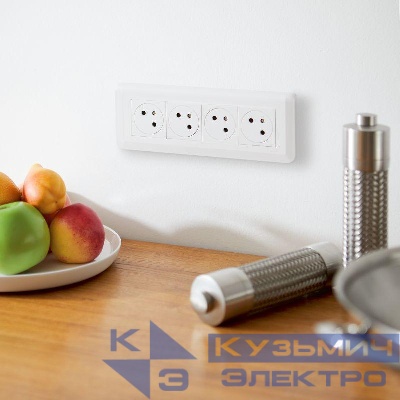 Рамка 8мод. Mosaic бел. Leg 078818L