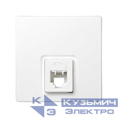 Розетка телефонная ОП Simon73 Loft RJ11 бел. Simon 73480-60