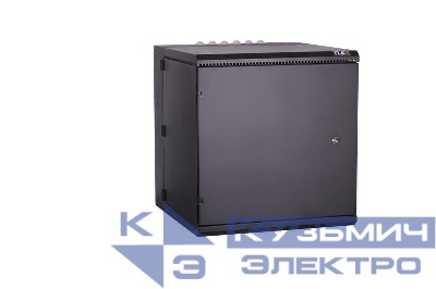 Шкаф настенный двухсекционный 19дюйм 6U метал. дверь промышл. IP55 Ш600хВ370хГ600мм черн. NIKOMAX TWM-066060-M-BK