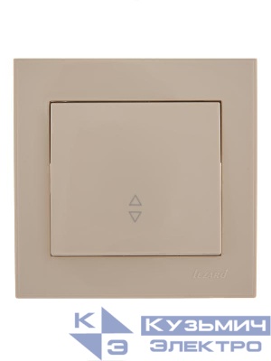 Переключатель проходной 1-кл. СП Rain IP20 крем. LEZARD 703-0303-105