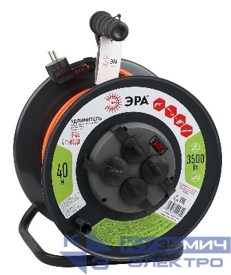 Удлинитель на метал. катушке 4х40м с заземл. 16А IP44 RMx-4es-3х1.5-40m-IP44 ПВС 3х1.5 Эра Б0046851