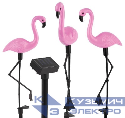 Светильник садовый ERADF008-06 52.5см солнечная батарея пластик 3шт ЭРА Б0038501