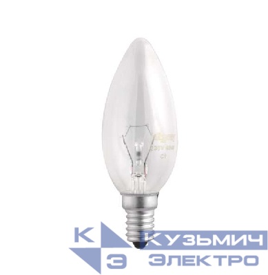 Лампа накаливания B35 240V 40W E14 clear JazzWay 3320539