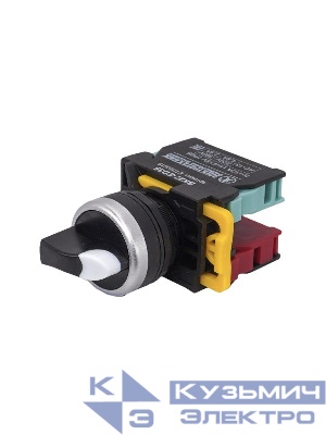 Переключатель ВК22-ED35 1НО+1НЗ на 3 положения с фиксацией I-O-II стандартная рукоятка d22мм IP65 Электротехник ET020015