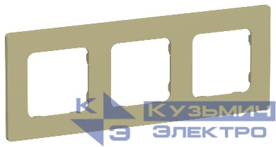 Рамка 3-м СП FLITE РУ-3-К-ФлО олив. IEK FI-M32-32-20-K26