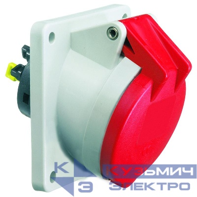 Розетка встраиваемая 16А 5п 3P+N+PE 6ч 400В IP54 75х75 Quick-Connect Bals 12961