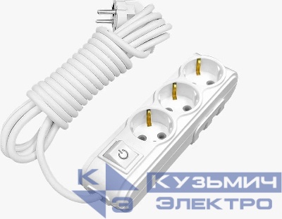 Удлинитель 3х2м с защитой от детей MOTTO с/з и выкл. ARVIA 35 01 1003 502