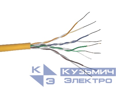 Кабель UTP4 cat.5е Cu нг(А)-HF LSZH NETKO Optima Silver, одножильный, 305м, малодымный, не содержащий галогенов, Проходит Fluke тест, оранжевый