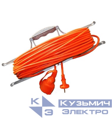 Удлинитель-шнур на рамке 1х20м без заземл. 6А IP44 УШ-6 ПВС 2х0.75 UNIVersal 9632016