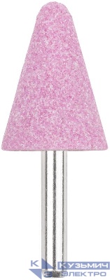 Шарошка абразивная по металлу хвостовик 6мм конус с закруглением 25х35мм FIT 36962