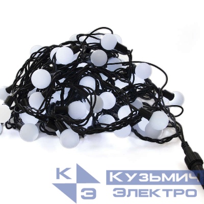 Гирлянда "Шарики" OLDBL70-W-E 10м 70 бел. светодиод. с доп. соед. до 3-х мод. IP54 SHLights 4690601004376