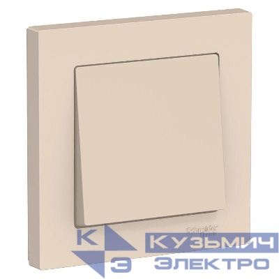 Выключатель 1-кл. СП AtlasDesign 10А IP20 (сх. 1) 10AX в сборе беж. SE ATN000212
