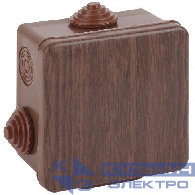 Коробка распаячная ОП КОР 80х80х50мм с гермовводами 7 вх. IP54 дуб Эра Б0043226