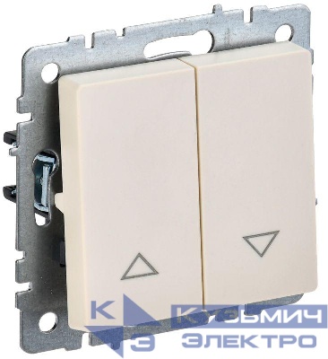 Выключатель жалюзи СП BRITE ВС10-1-5-БрКр 10А механизм беж. IEK BR-V15-0-10-K10
