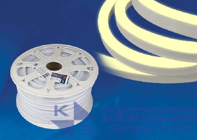 Лента светодиодная ULS-N21-2835-120LED/m-8mm-IP67-220V-8W/m-50M-WW NEON 8Вт/м 120LED/м тепл. бел. IP67 220В 8мм гибкая герметичная (уп.50м) Uniel UL-00002925