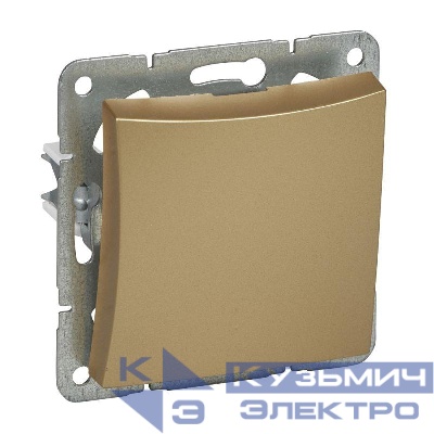 Выключатель 1-кл. СП Дуэт 10А IP20 механизм шампань SchE WDE000411