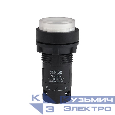 Кнопка с подсветкой OptiSignal Compact D22 С7-PL-M110 бел. 1НО 230В AC XB7NW31M1 КЭАЗ 362099