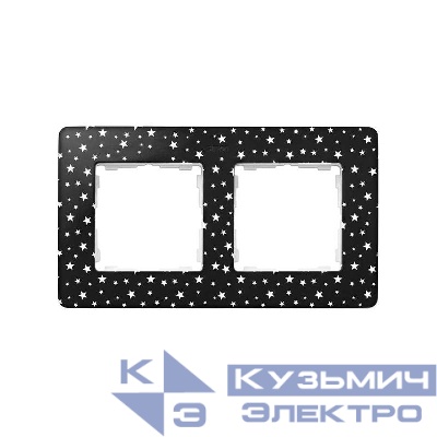 Рамка 2-м Simon82 Detail черн. звезды Simon 8200620-222