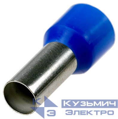 Штыревой втулочный кабельный наконечник E 50-20 (НШВИ F=20мм) 50мм2, изолированный, синий, 100шт, NETKO Optima