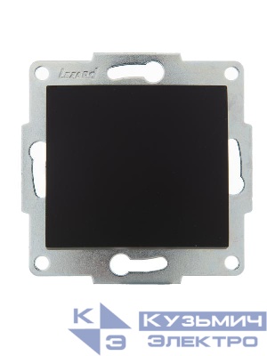 Выключатель 1-кл. 1п СП Karina 10А IP20 механизм черн. бархат LEZARD 707-4288-100