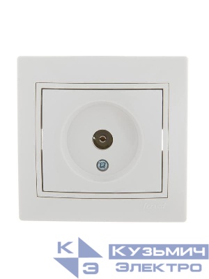 Розетка телевизионная оконечная TV СП Mira бел./бел. LEZARD 701-0202-130