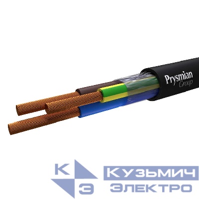 Провод ПВС 3х1.5 Ч ПЭТ-ПЛЕНКА (бухта) (м) РЭК-PRYSMIAN 2503040101