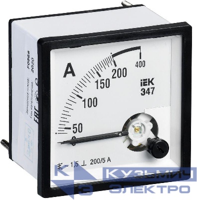 Амперметр Э47 72х72мм 200/5А кл. точн. 1.5 IEK IPA10-6-0200-E