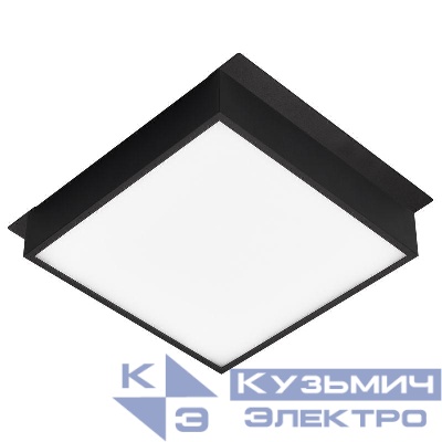 Светильник светодиодный DL-GRIGLIATO-S190x190-24W Warm3000 (BK 100 deg 230) IP40 металл Arlight 045703