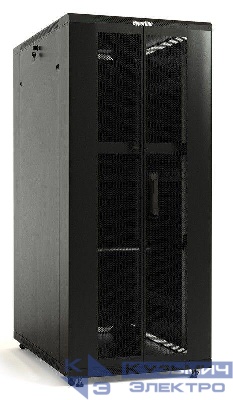 Шкаф напольный TTB-4781-DD-RAL9004 19дюйм 47U 2277х800х1000мм передн. и задн. распашные перфорир. двери 75% ручка с замком крыша нового типа разобран. RAL 9004 черн. Hyperline 392700