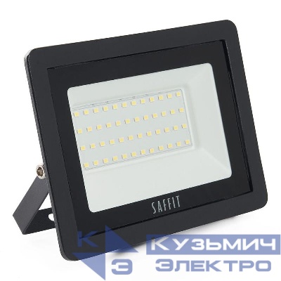 Прожектор светодиодный SFL90-50 50Вт 6400К IP65 AC230В/50Гц 2835SMD в компактном корпусе черн. SAFFIT 55066