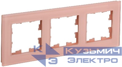Рамка 3-м BRITE РУ-3-2-БрП стекло перс. матов. IEK BR-M32-G-31-K96