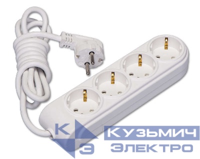 Удлинитель 4х3м с заземл. 16А IP20 ПВС 3х1.5 защ. шторки Makel N4210044