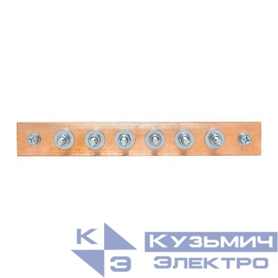 Шина заземляющая главная с изоляторами на 6 подключений ГЗШ-6 Сu EKF gc-e2006
