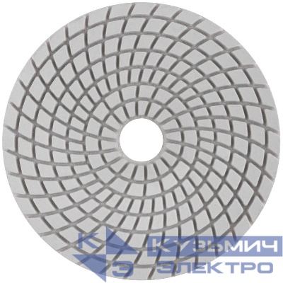 Круг шлифовальный алмазный гибкий АГШК (липучка) влажное шлифование 100мм Р3000 FIT 39847