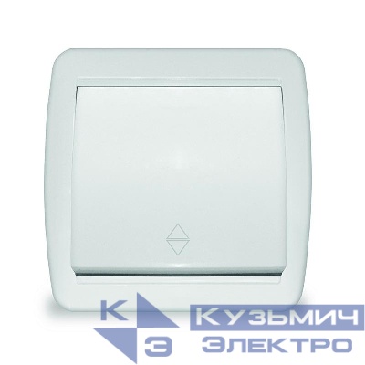 Переключатель проходной 1-кл. ОП Клио 10А IP44 бел. UNIVersal К2230