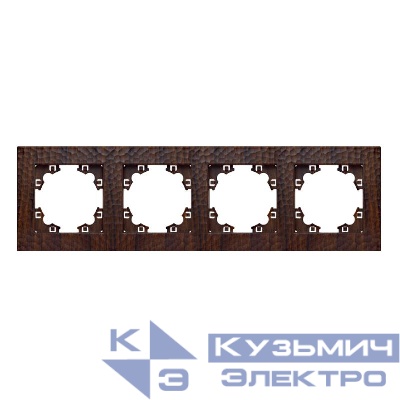 Рамка 4-м Афина фактурная универс. венге Universal A10046-V