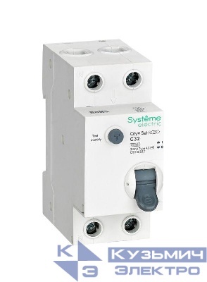 Выключатель автоматический дифференциального тока City9 Set (АВДТ) 1P+N C 32А 6кА 30мА Тип-AС 230В SE C9D36632