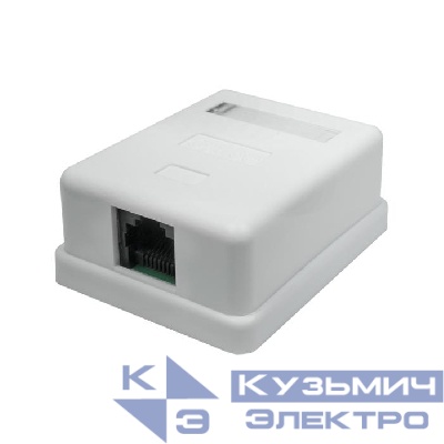 Розетка компьютерная 1-м 8P8C (RJ-45) UTP кат.5E SUPRLAN 10-0307