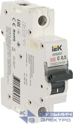 Выключатель автоматический модульный 1п C 0.5А M10N ARMAT IEK AR-M10N-1-C0D5