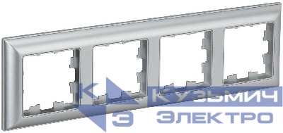 Рамка 4-м BRITE РУ-4-Бр алюм./алюм. IEK BR-M42-12-K47
