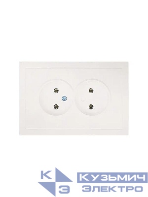 Розетка 2-мест. б/з СП ZIMA IP20 16А ПБТ безвинт. зажим слон. кость LEZARD 704-9000-128BQC