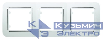 Рамка 3-м Lillium горизонт. бел. Makel 18002703