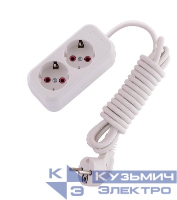 Удлинитель 2х3м с заземл. 16А IP20 Lila LEZARD 720-0203-201